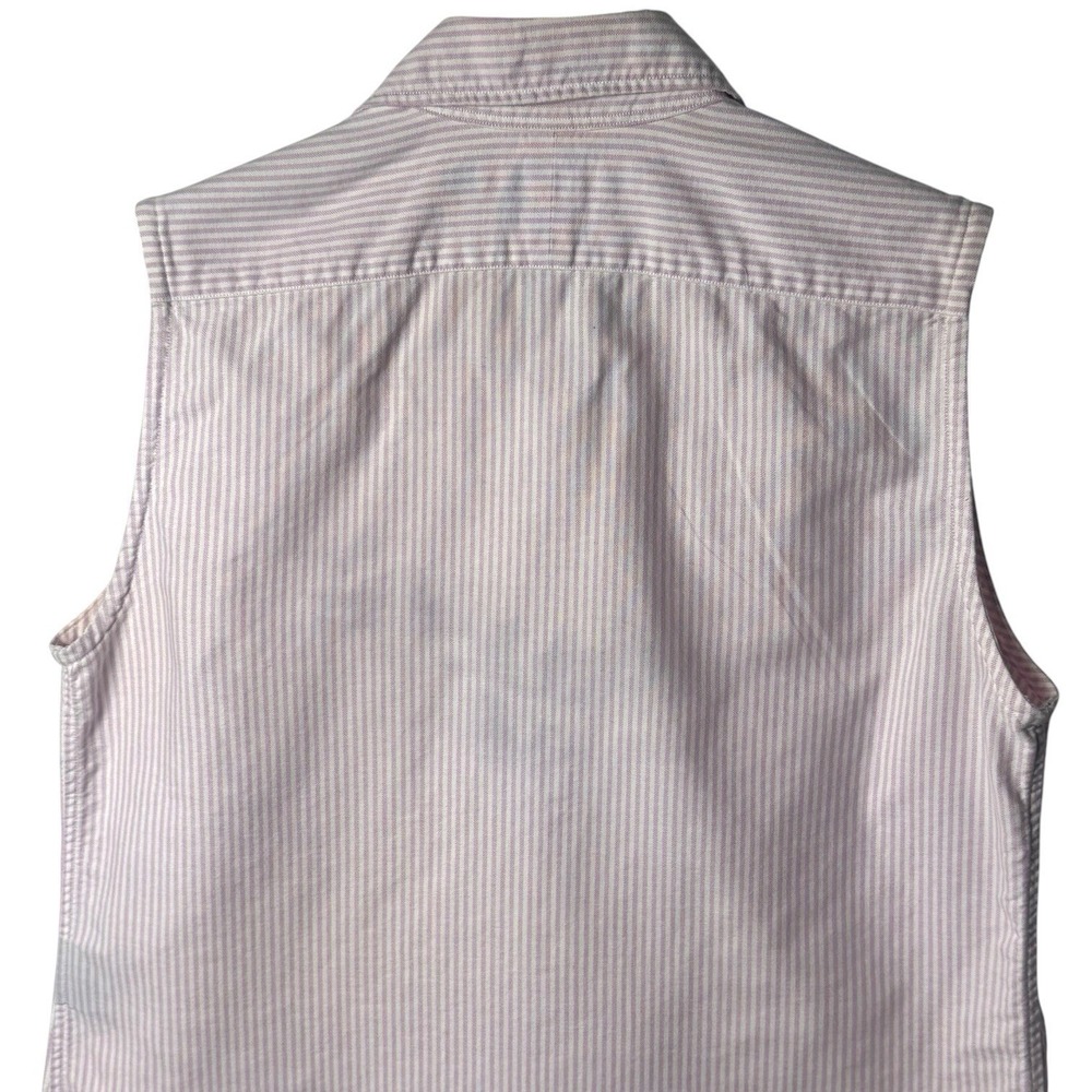 Ralph Lauren Sport 100% Cotton Flesh Pony Pink White Stripe Tank Top Rodeo 6 - Picture 8 of 12